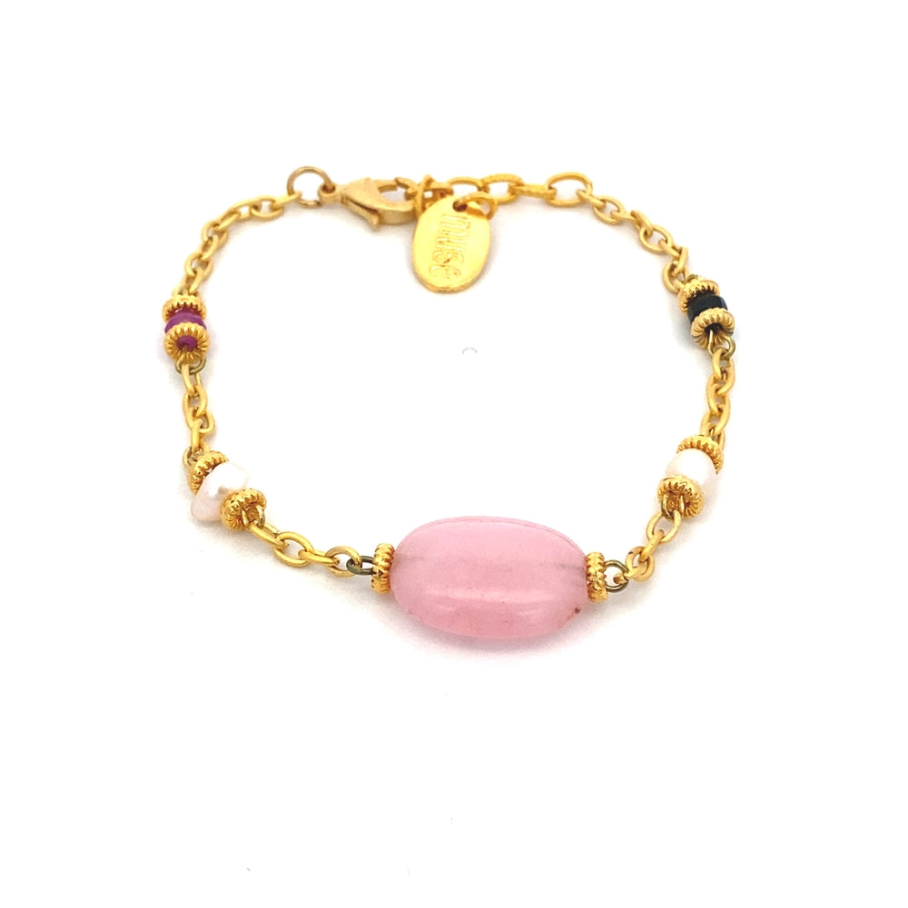 
                      
                        WLB056GOLD PLATED BRACELET W/ GLASS BEADS
                      
                    