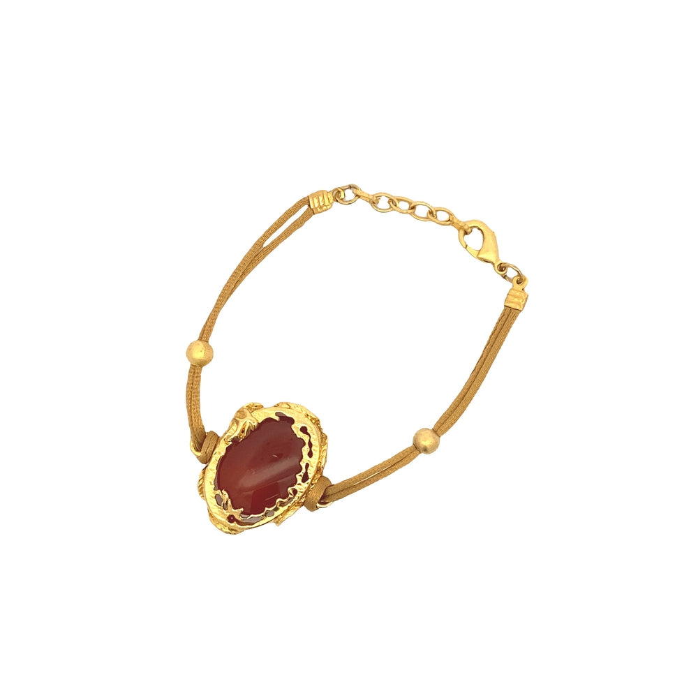 WLB057 GOLD PLATED BRCELET W/ GLASS BEADS