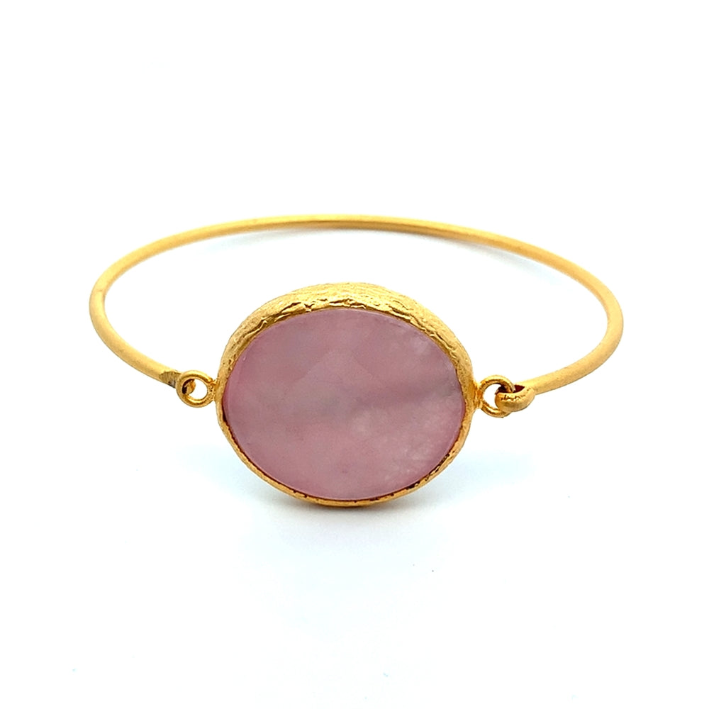 
                      
                        WLB059 GOLD PLATED BANGLE W/AGATE STONES
                      
                    