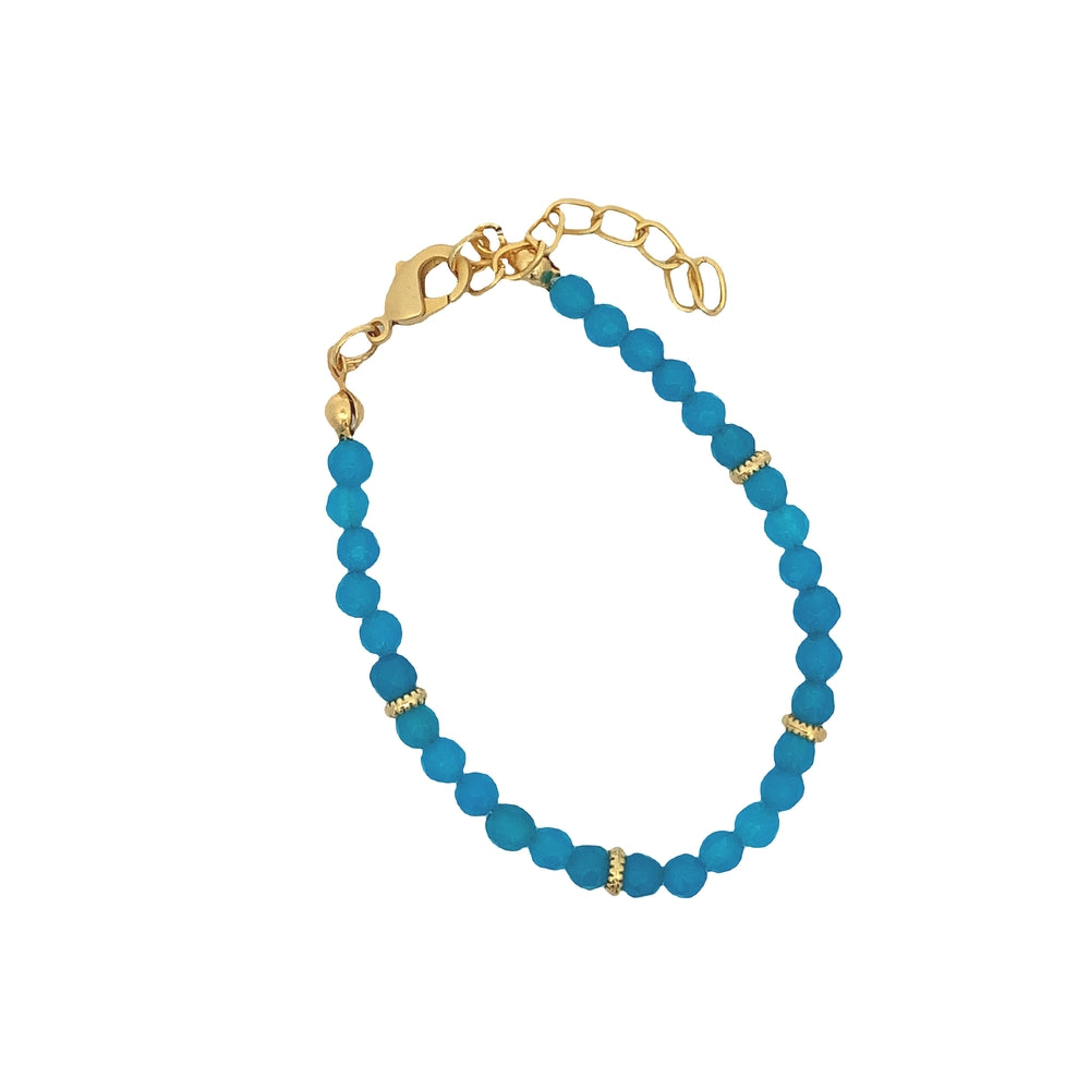 
                      
                        WLB066 GOLD PLATED BRCELET W/BLUE GLASS BEADS
                      
                    
