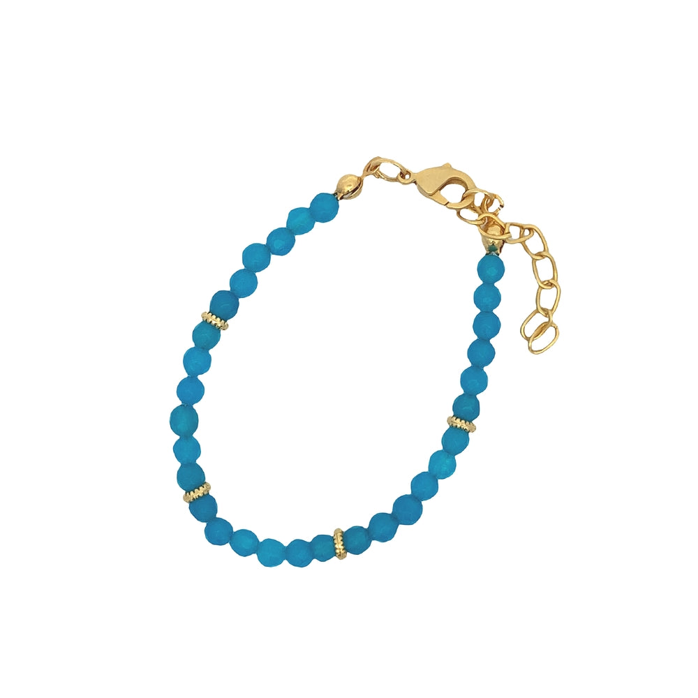 
                      
                        WLB066 GOLD PLATED BRCELET W/BLUE GLASS BEADS
                      
                    