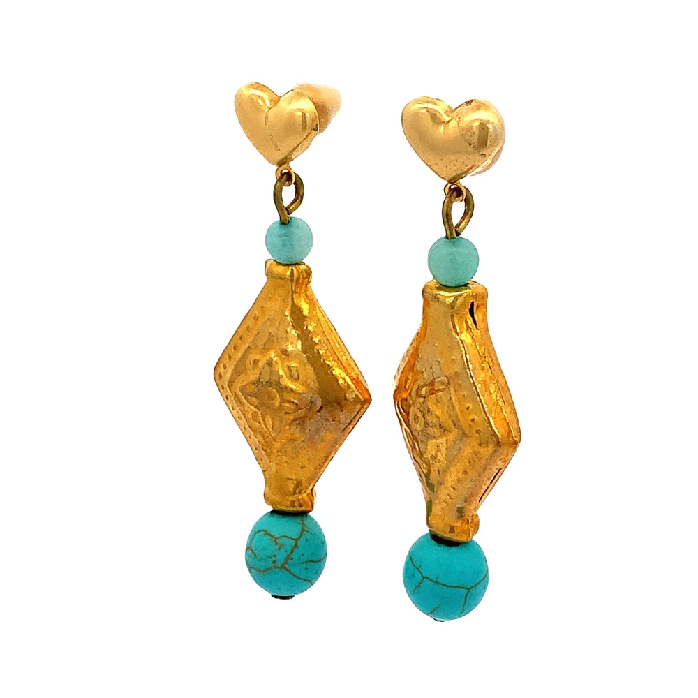 
                      
                        WLE044GOLD PLATED STUD EARRING W/ GLASS BEADS
                      
                    