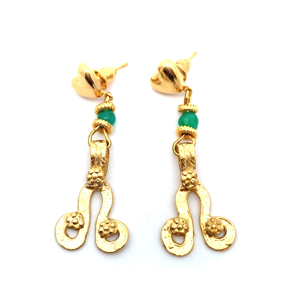 
                      
                        WLE064GOLD PLATED STUD E/R W/ GLASS BEADS
                      
                    