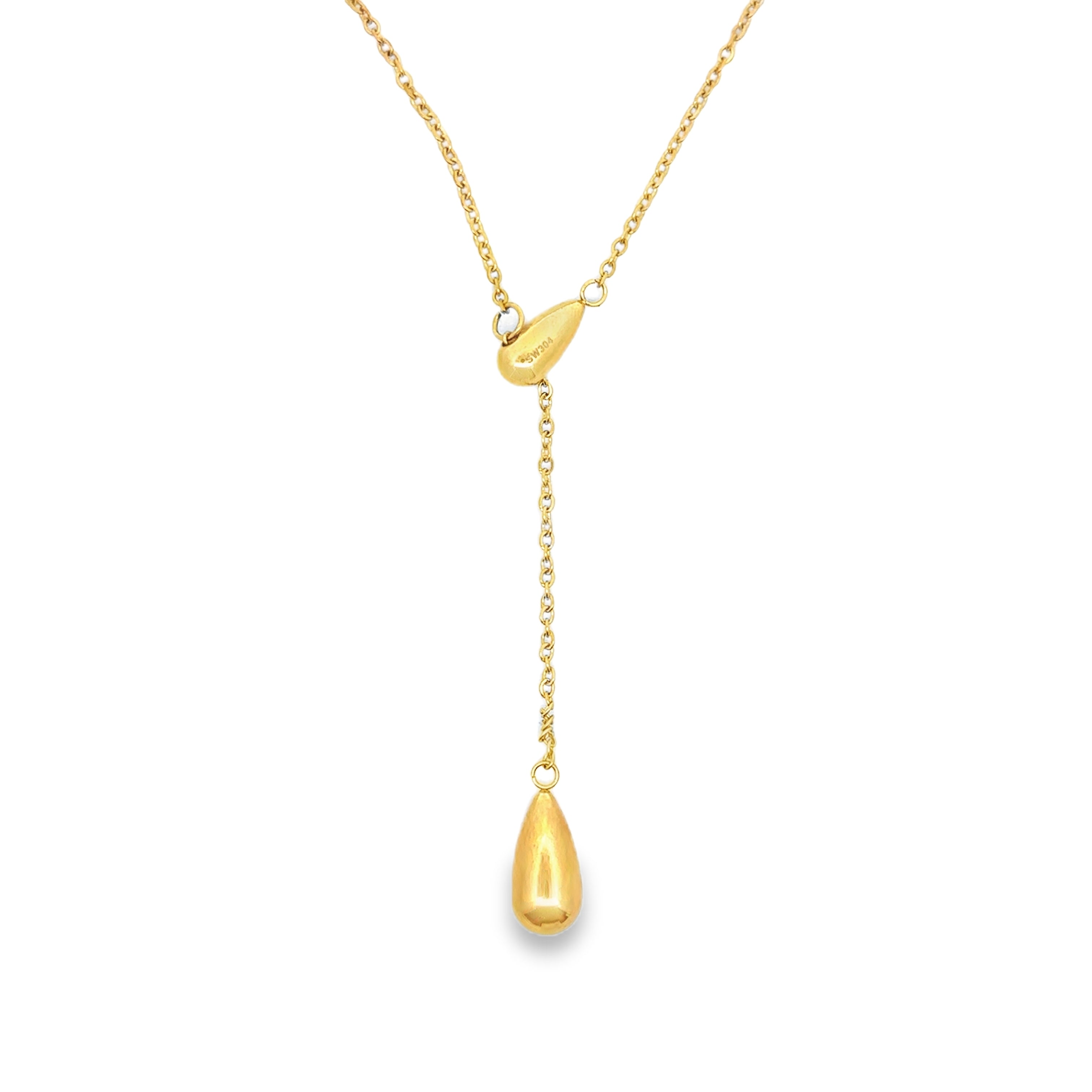 SilverWorks Zia Drop Pendant Stainless Steel Necklace