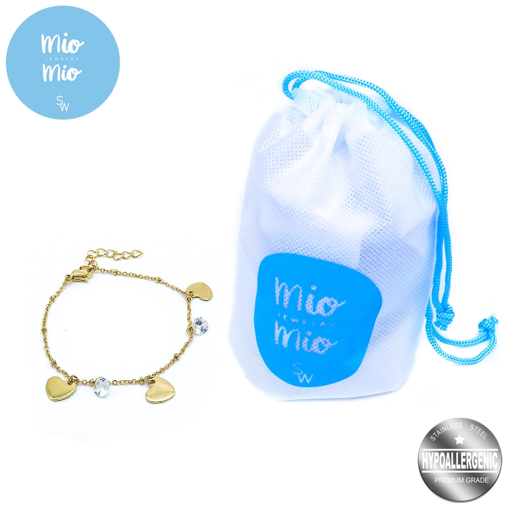 
                      
                        Shel Heart Stainless Steel Charm Bracelet | SilverWorks
                      
                    