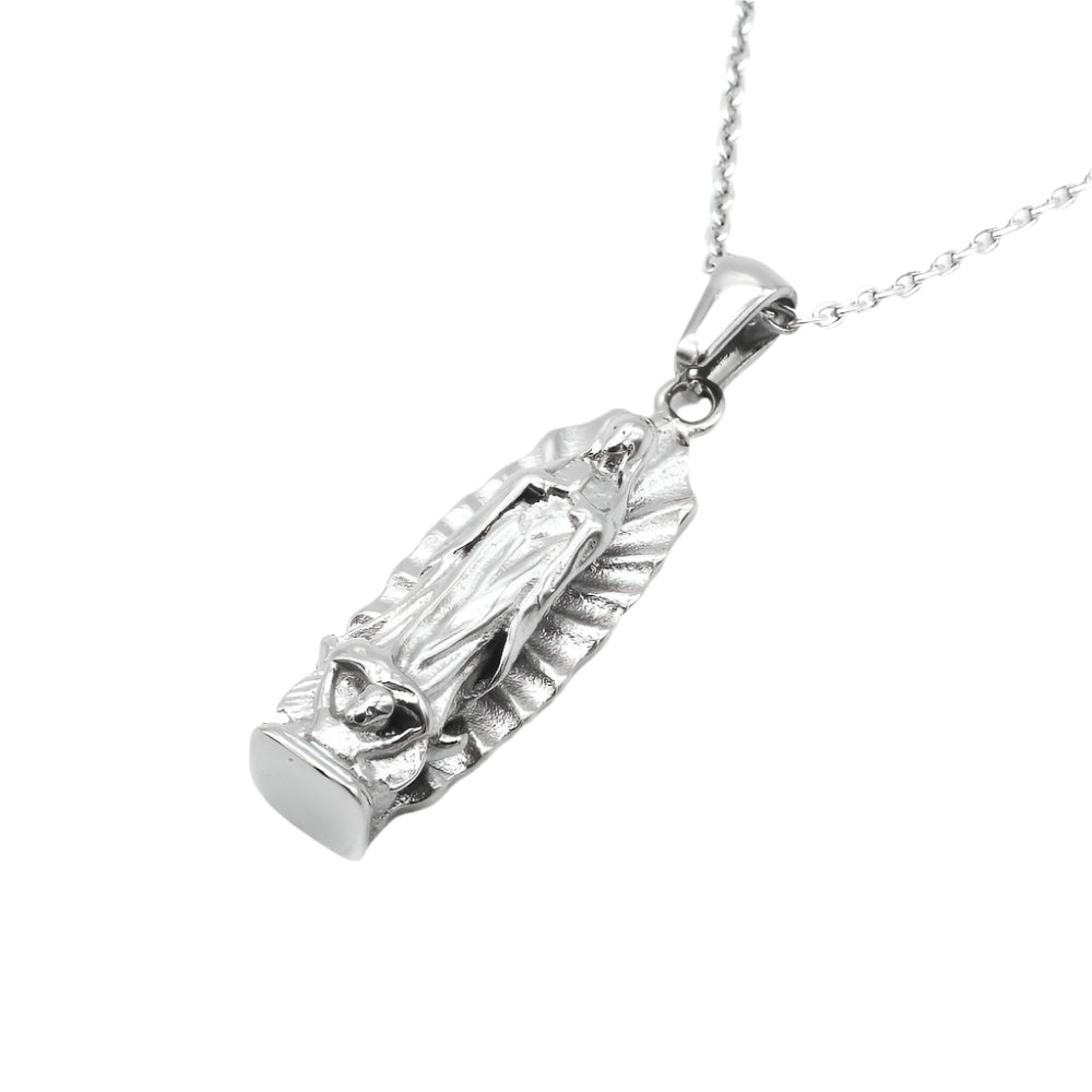 Our Lady of Guadalupe Stainless Steel Pendant Necklace | SilverWorks