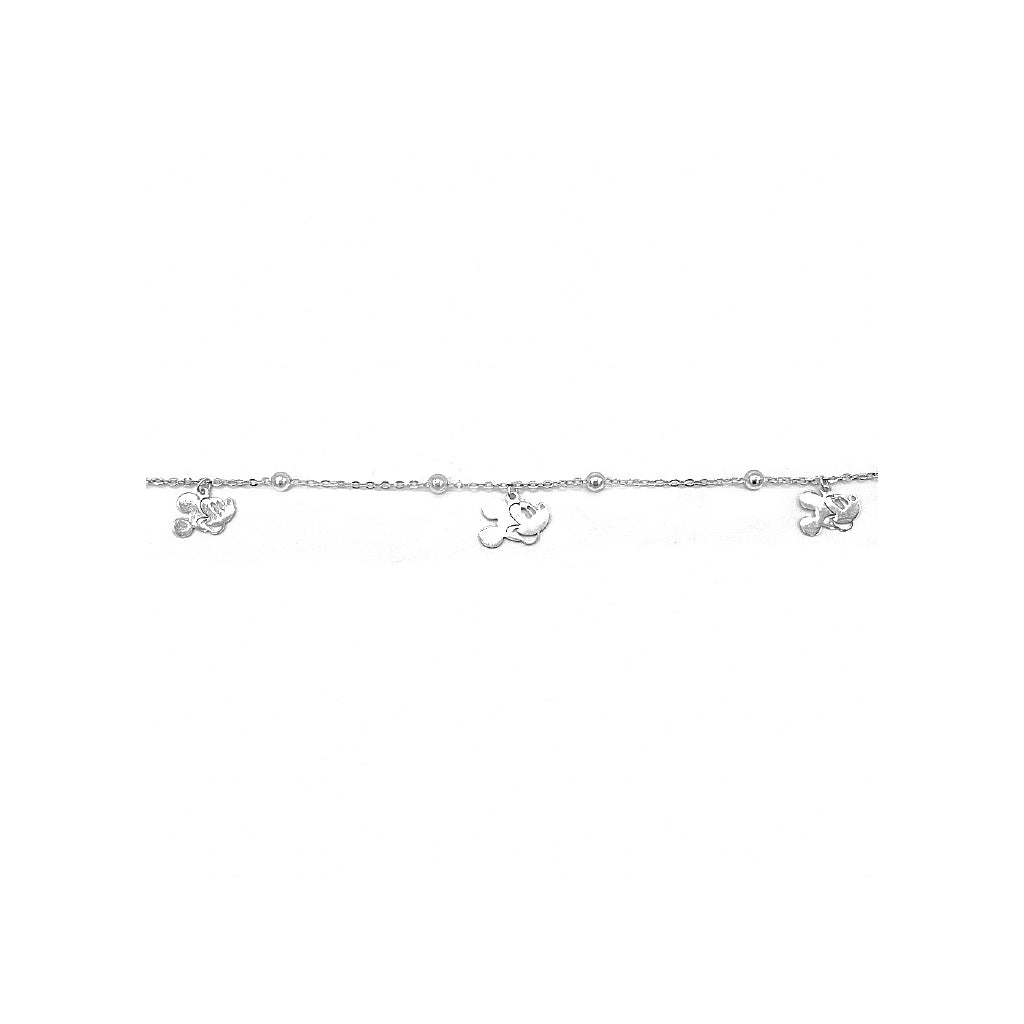 Mickey Mouse 925 Sterling Silver Charm Bracelet | SilverWorks