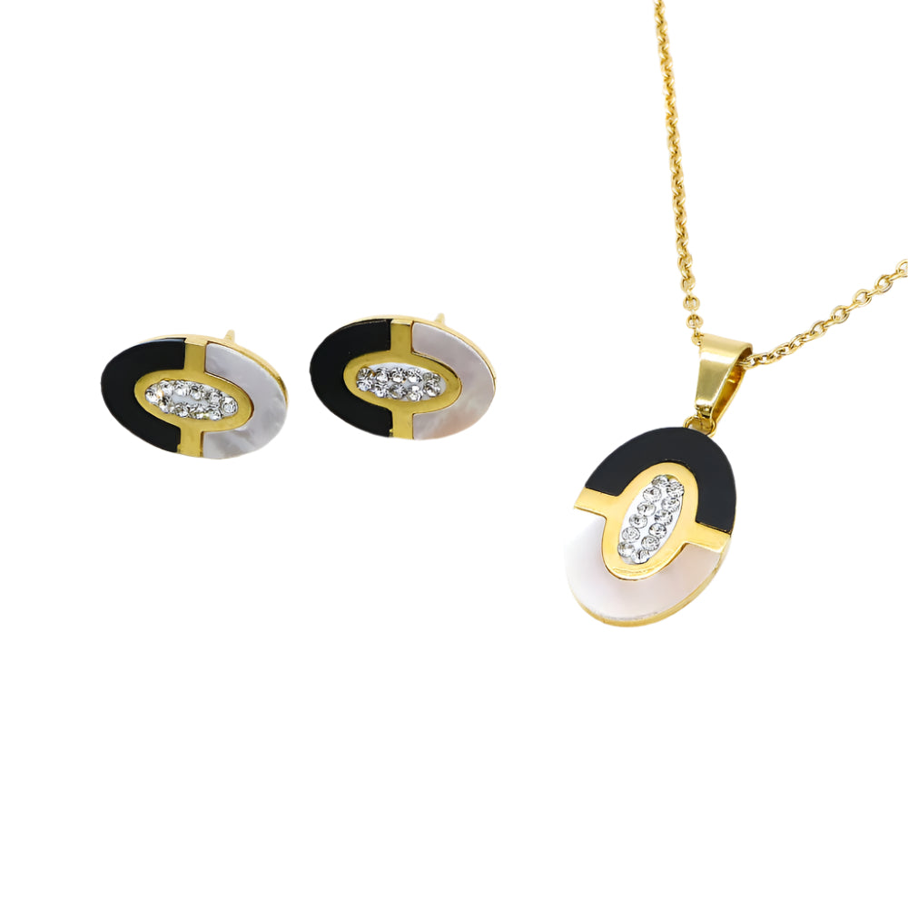 
                      
                        Mandy Oval Stainless Steel Jewelry Set | SilverWorks
                      
                    