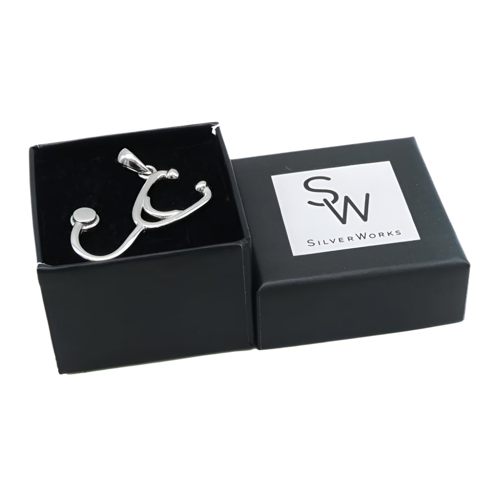 
                      
                        Shaun Stethoscope 925 Sterling Silver Charm | SilverWorks
                      
                    