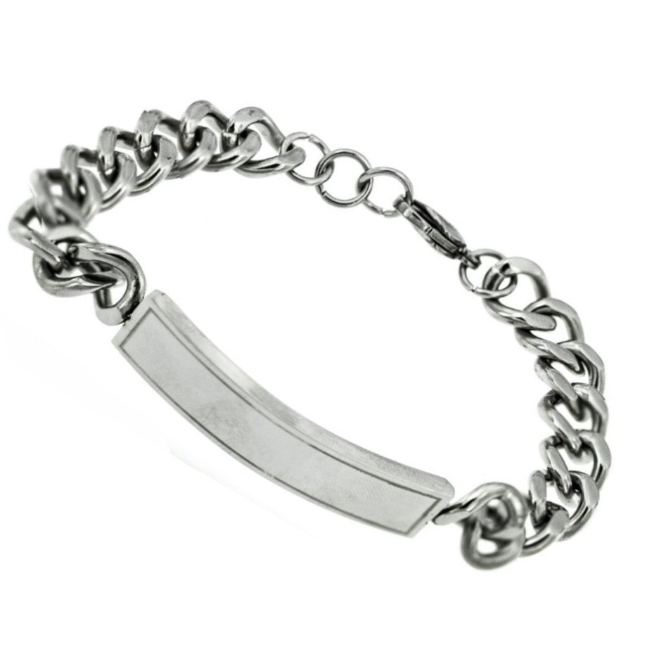 
                      
                        Mio Mio by Silverworks Thick ID Bracelet - Fashion Accessory for Men X3093
                      
                    
