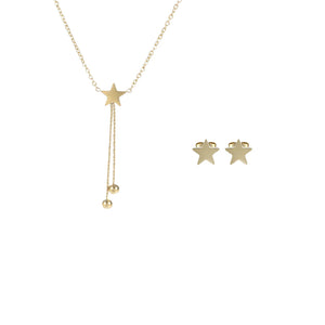 Mio Mio by Silverworks Star with Drop Earrings&Necklace Set -Fashion Accessory for Women X4389/X4445