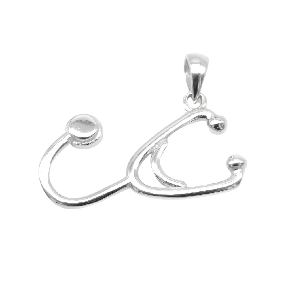 Shaun Stethoscope 925 Sterling Silver Charm | SilverWorks