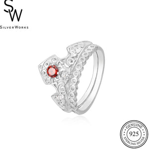 Silverworks 2 in 1 Aurora Princess Ring - Fashion Accessory for Women R6337