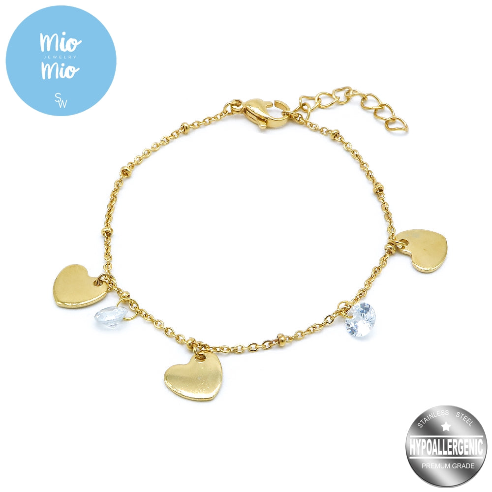
                      
                        Shel Heart Stainless Steel Charm Bracelet | SilverWorks
                      
                    