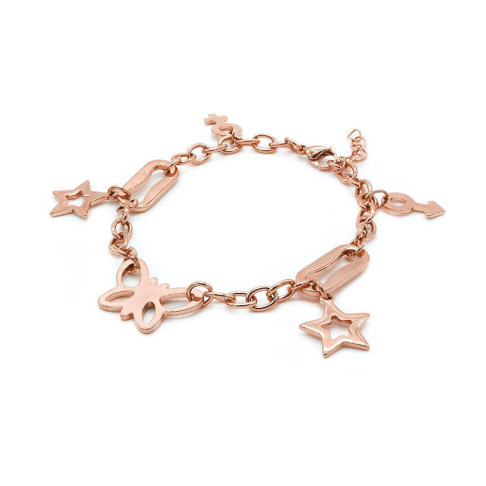 
                      
                        Thren Butterfly & Star Stainless Steel Charm Bracelet | SilverWorks
                      
                    