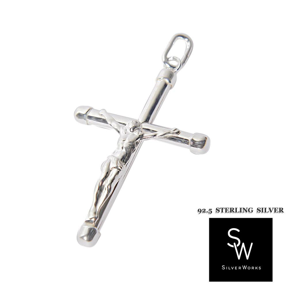 Silverworks C4841 Cross with Jesus Christ Pendant - Cross Collection
