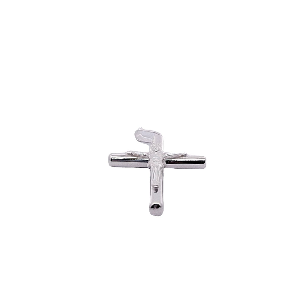 Aidan Silver Small Thick Cross W/ Jesus Christ