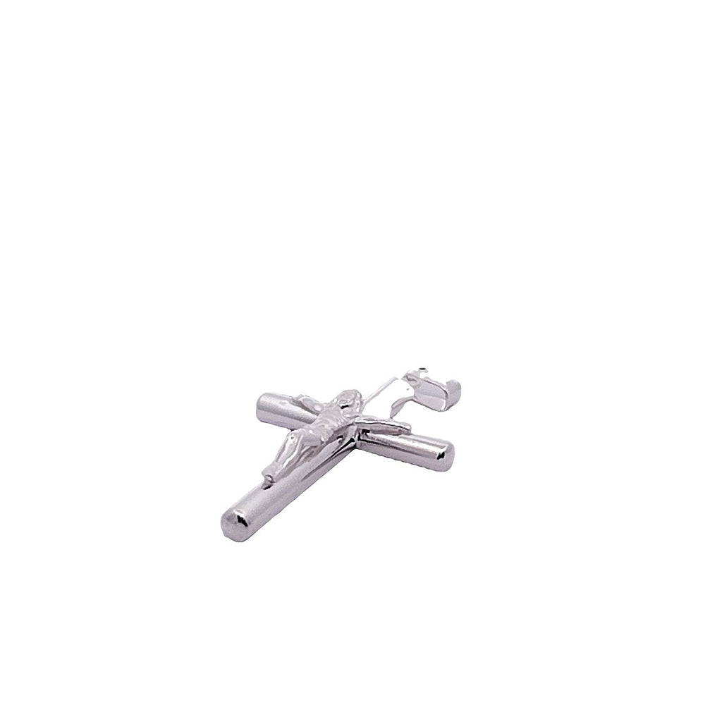 Aidan Silver Small Thick Cross W/ Jesus Christ