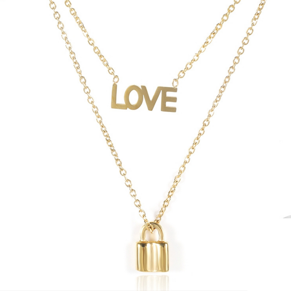 Ralin Love Key and Lock Stainless Steel Jewelry Set | SilverWorks
