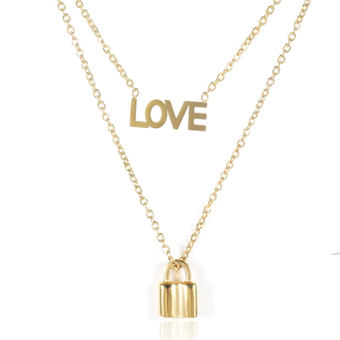 Ralin Love Key and Lock Stainless Steel Jewelry Set | SilverWorks