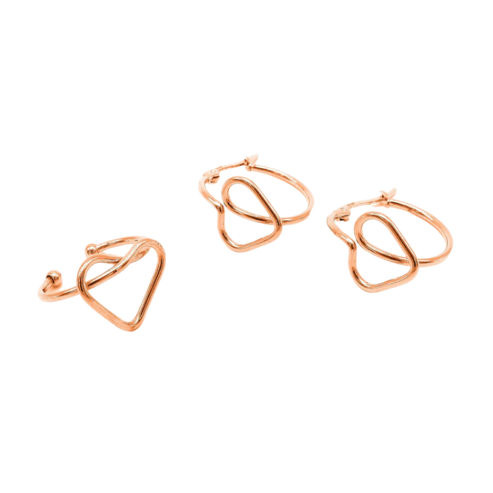 
                      
                        Lavinia Heart Knot Stainless Steel Jewelry Set | SilverWorks
                      
                    