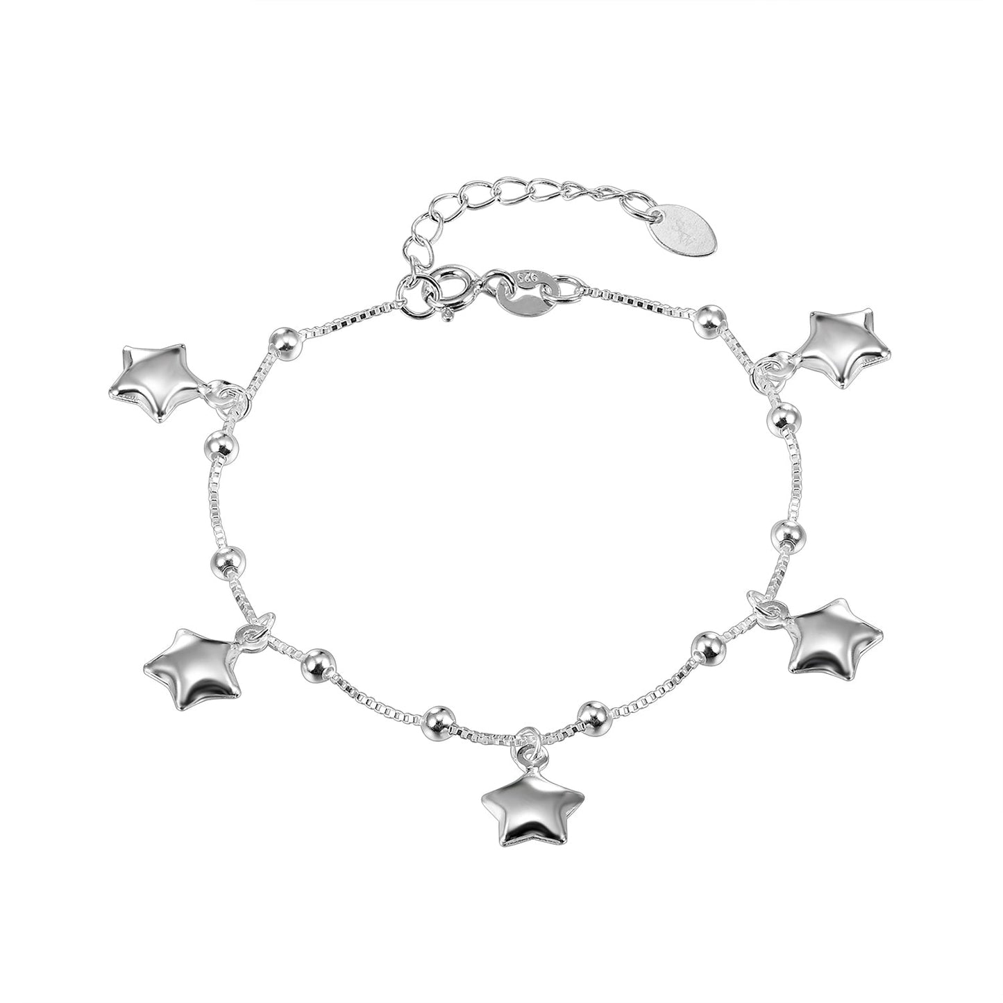 Emily 925 Sterling Silver Charm Bracelet | SilverWorks