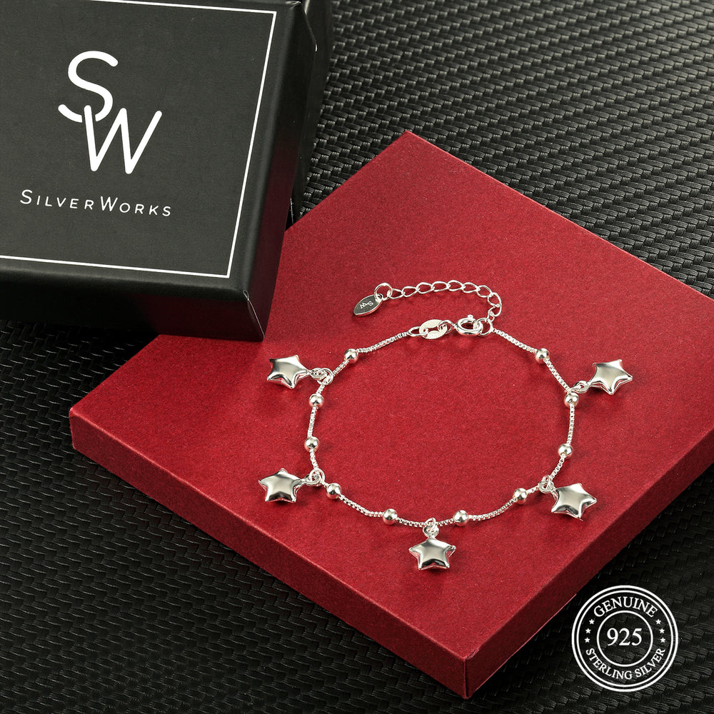 
                      
                        Emily 925 Sterling Silver Charm Bracelet | SilverWorks
                      
                    