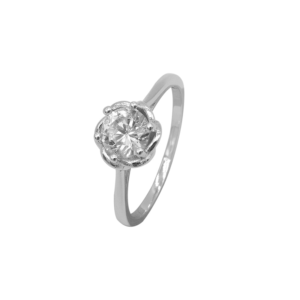 Gemma Flower Bud 925 Sterling Silver Promise Ring | SilverWorks