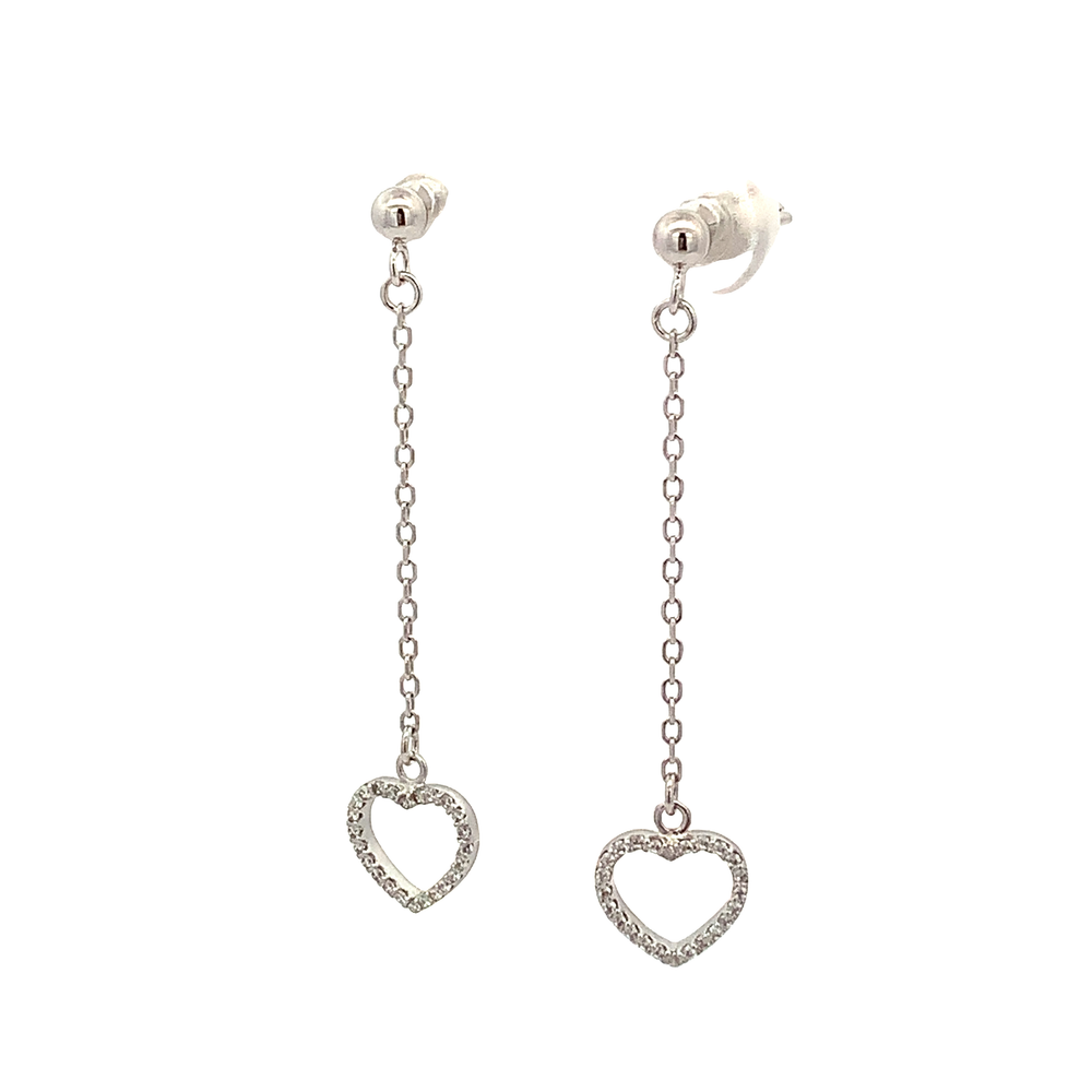 Passionate Love Silver Dangling Earrings