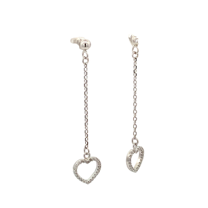 Passionate Love Silver Dangling Earrings