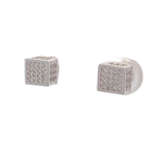 Mellow Silver Pave Stud Earrings