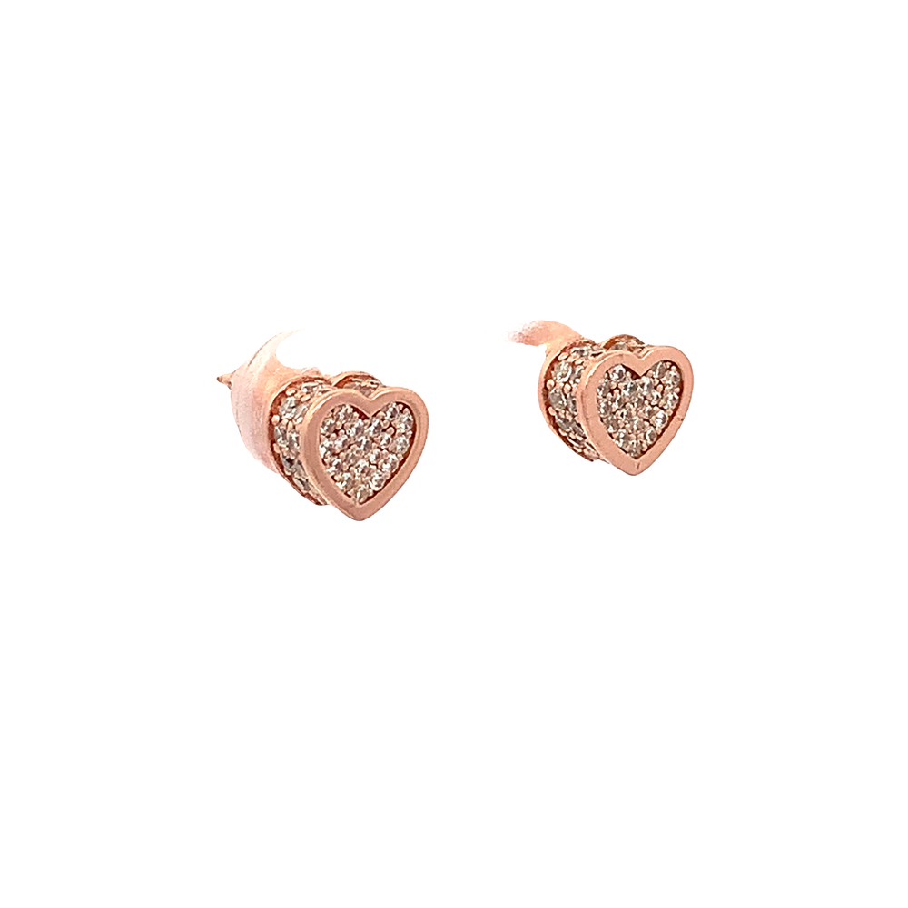 Magical Silver Pave Stud Earrings