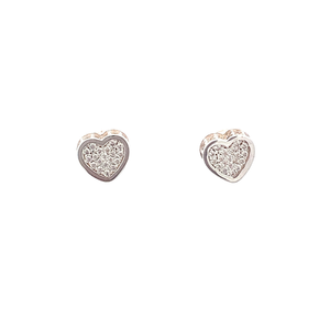 Euphoria Silver Pave Stud Earrings