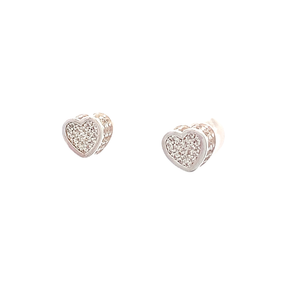 Euphoria Silver Pave Stud Earrings