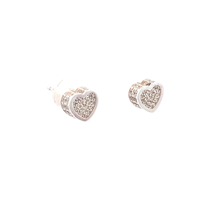 Euphoria Silver Pave Stud Earrings