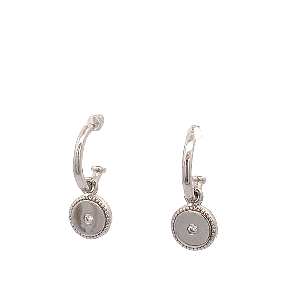 Cleo 925 Sterling Silver Stud Dangling Earrings | SilverWorks