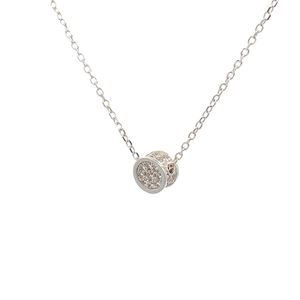 Harmonious Silver Pave Necklace