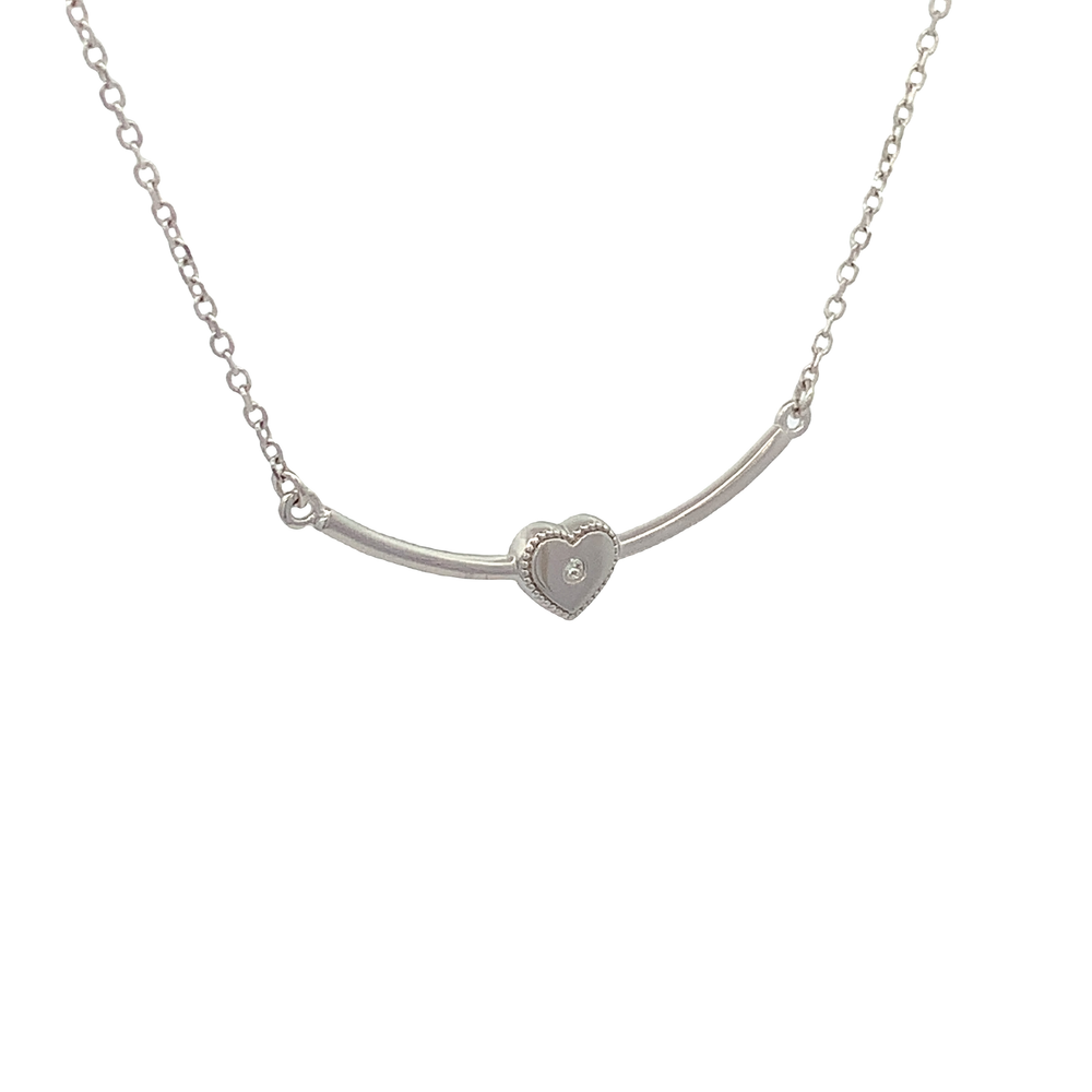Glitzy Silver Pave Necklace