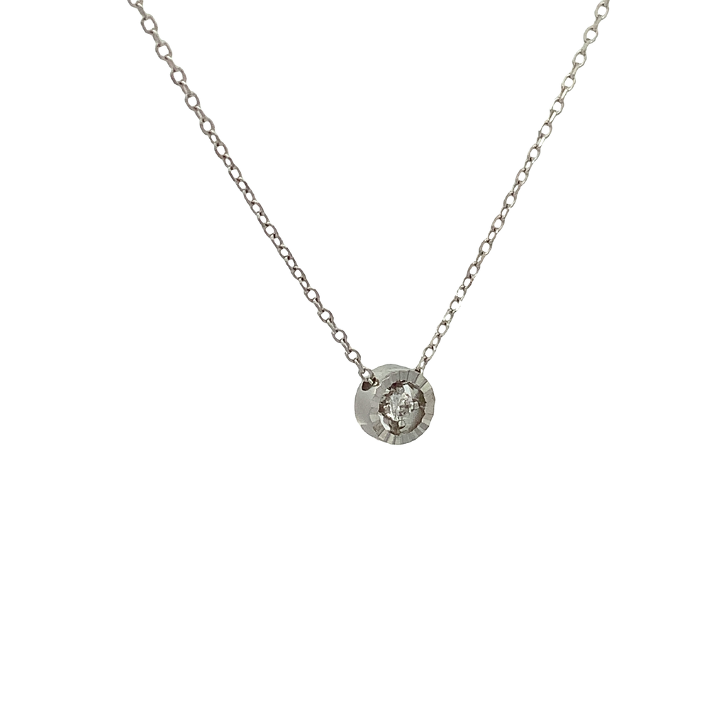 
                      
                        Elise Halo Solitaire 925 Sterling Silver Pendant Necklace | SilverWorks
                      
                    