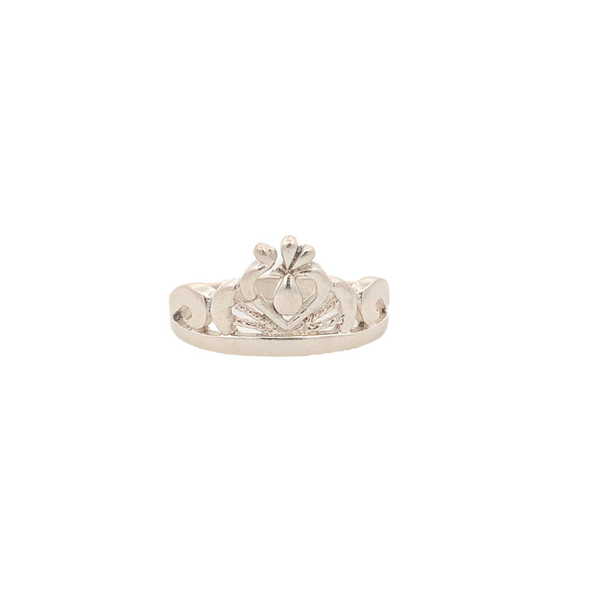 Atara Claddagh 925 Sterling Silver Crown Ring | SilverWorks