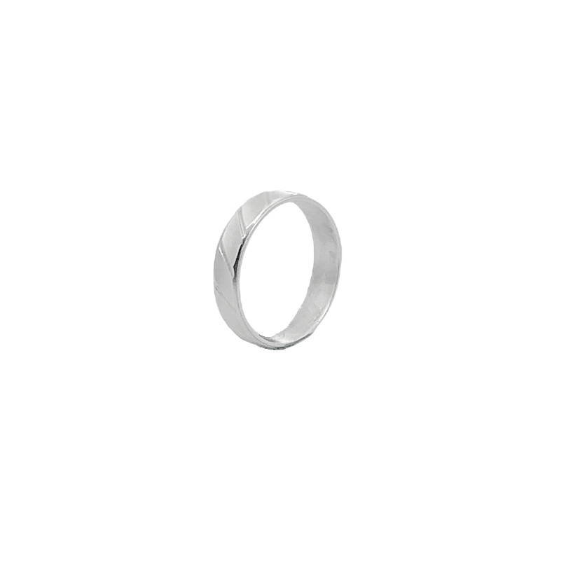 Candance Sandblasted 925 Sterling Silver Wedding Band Ring | SilverWorks