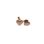 SW Premium 14 Karat Yellow Gold Mercy Heart Stud Earrings
