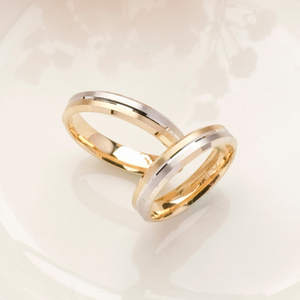 SW Premium 18K Two tone Wedding Ring