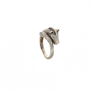 Khan Horse 925 Sterling Silver Open Ring | SilverWorks