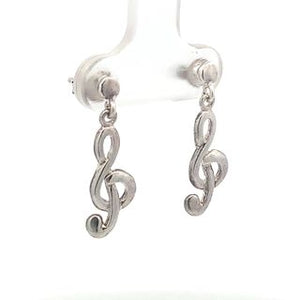 Music Sounds Better With You Silver Stud Earrings