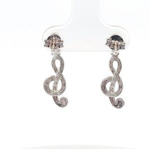 Music Sounds Better With You Silver Stud Earrings
