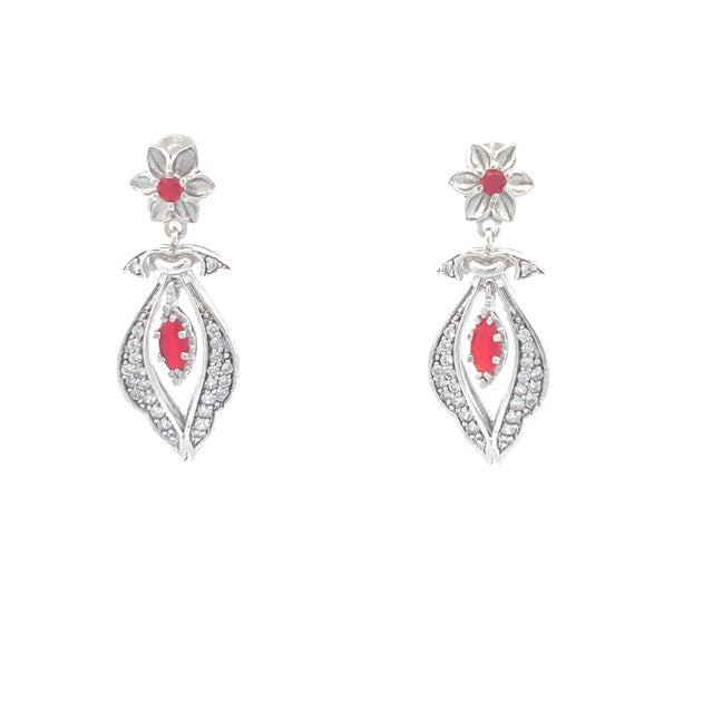 Cersei 925 Sterling Silver Stud Drop Earrings | SilverWorks
