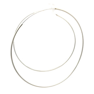 Nightingale Silver Hoop Earrings