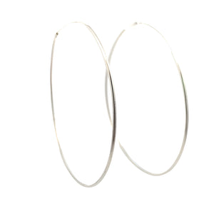 Nightingale Silver Hoop Earrings