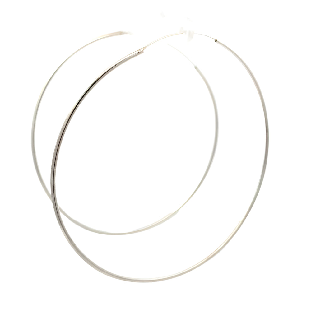 Nightingale Silver Hoop Earrings